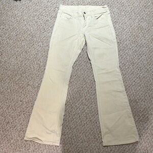 Brandy Melville Cream Corduroy Flare Pants